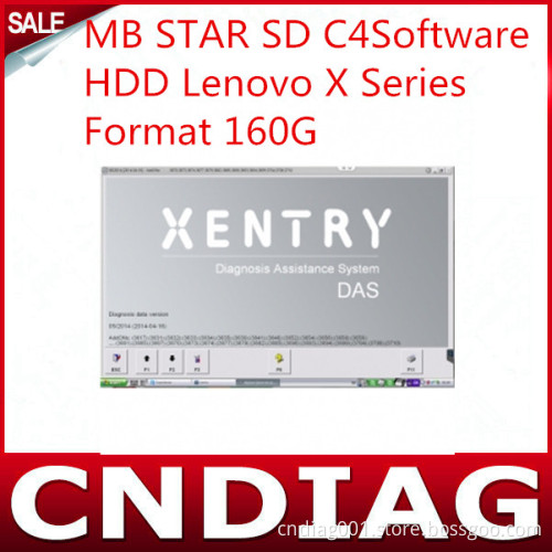 Newest 2014.12V MB Star SD C4 Software HDD Lenovo X Series Format 160g